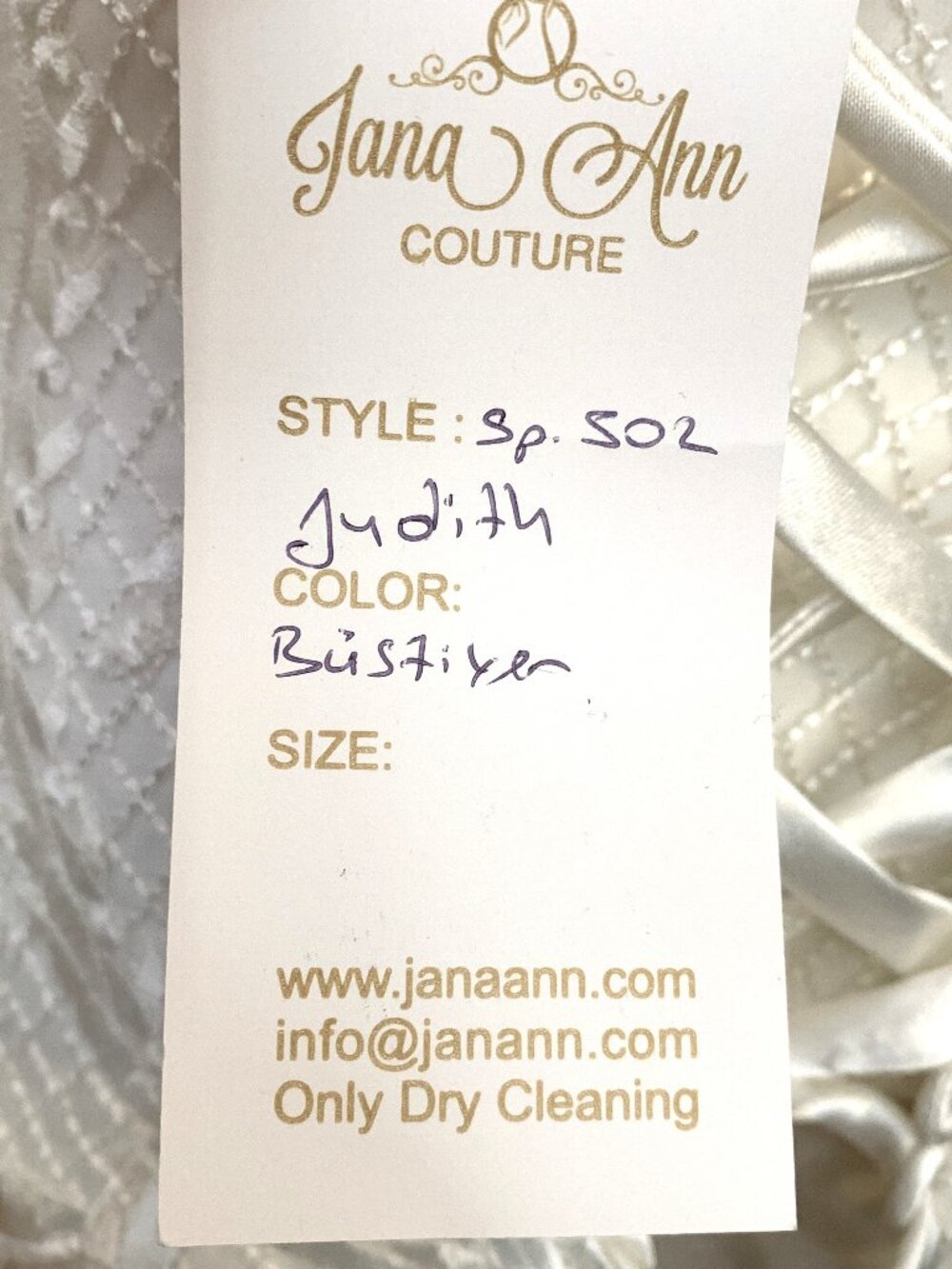 Jana Ann Couture White Lace Bustier Top with Illusion sleeves | Size 16 - Picture 2 of 11